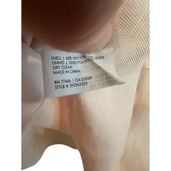 NEW Club Monaco Seymour Linen Blend Peplum Sleeveless Pale Pink Top Size Small - Picture 8 of 9